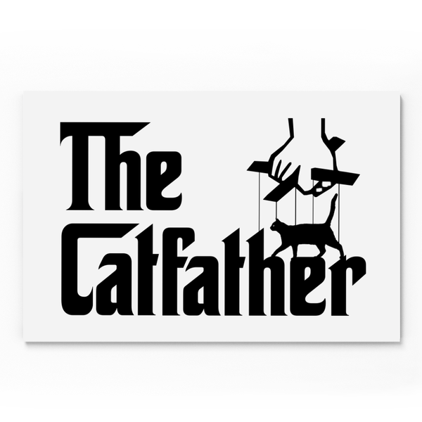 Catfather | Wandbild | White Edition - MegaCat