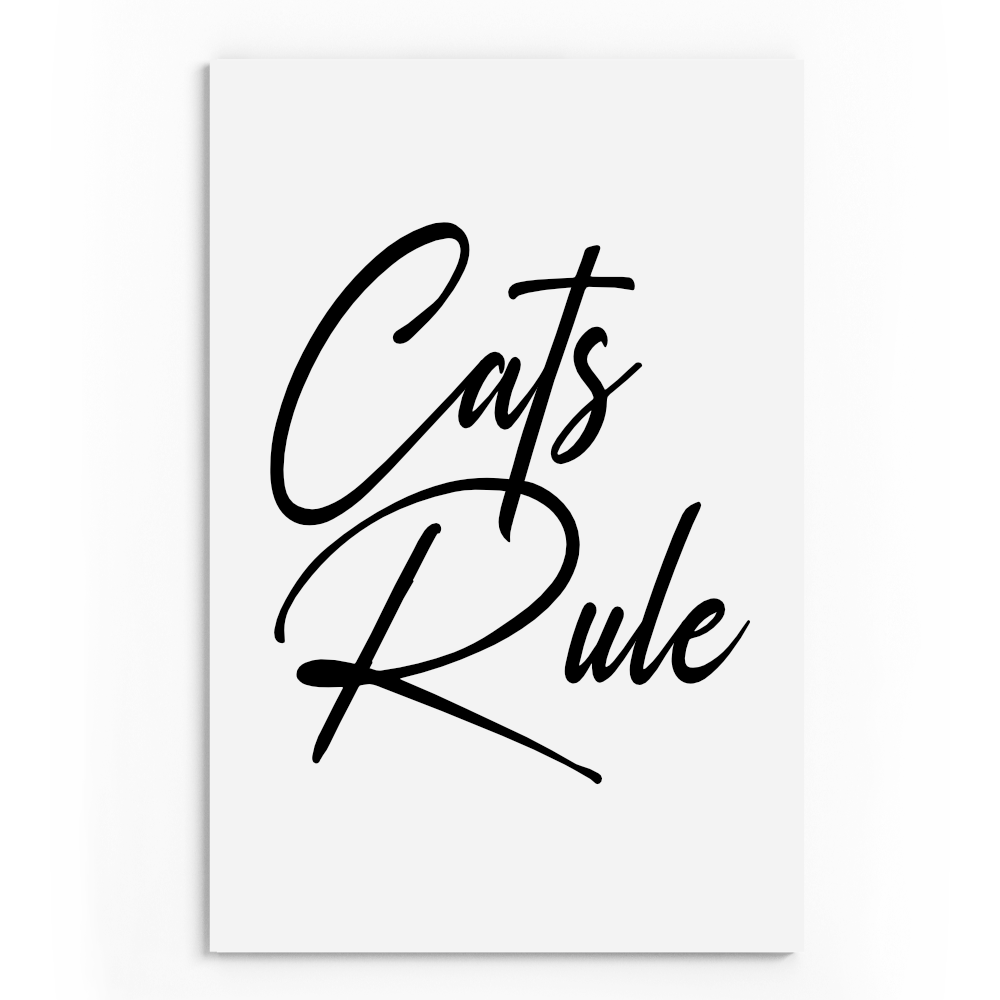 Cats Rule | Wandbild | White Edition - MegaCat