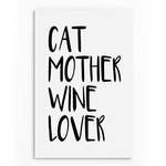 Load image into Gallery viewer, Cat Mother Wine Lover | Wandbild | White Edition - MegaCat
