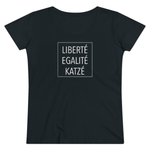 Laden Sie das Bild in den Galerie-Viewer, Liberte Katze | Damen | Bio T-Shirt - MegaCat
