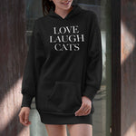 Load image into Gallery viewer, Love Laugh | Hoodie Kleid - MegaCat
