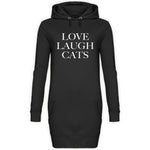 Load image into Gallery viewer, Love Laugh | Hoodie Kleid - MegaCat
