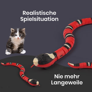 Interaktives Katzenspielzeug Schlange | Die kleine Schlange Korallie - MegaCat