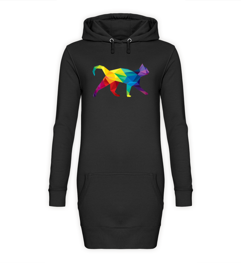 KaleidoCat | Hoodie Kleid - MegaCat