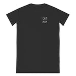 Laden Sie das Bild in den Galerie-Viewer, Cat Mom | T-Shirt Kleid aus Bio-Baumwolle - MegaCat
