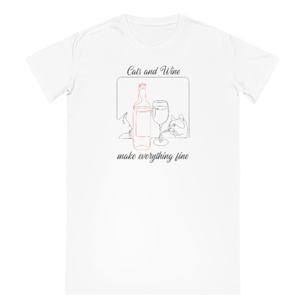 Everything Fine | T-Shirt Kleid aus Bio-Baumwolle - MegaCat