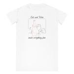 Laden Sie das Bild in den Galerie-Viewer, Everything Fine | T-Shirt Kleid aus Bio-Baumwolle - MegaCat
