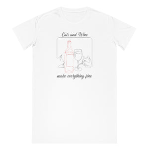 Everything Fine | T-Shirt Kleid aus Bio-Baumwolle - MegaCat