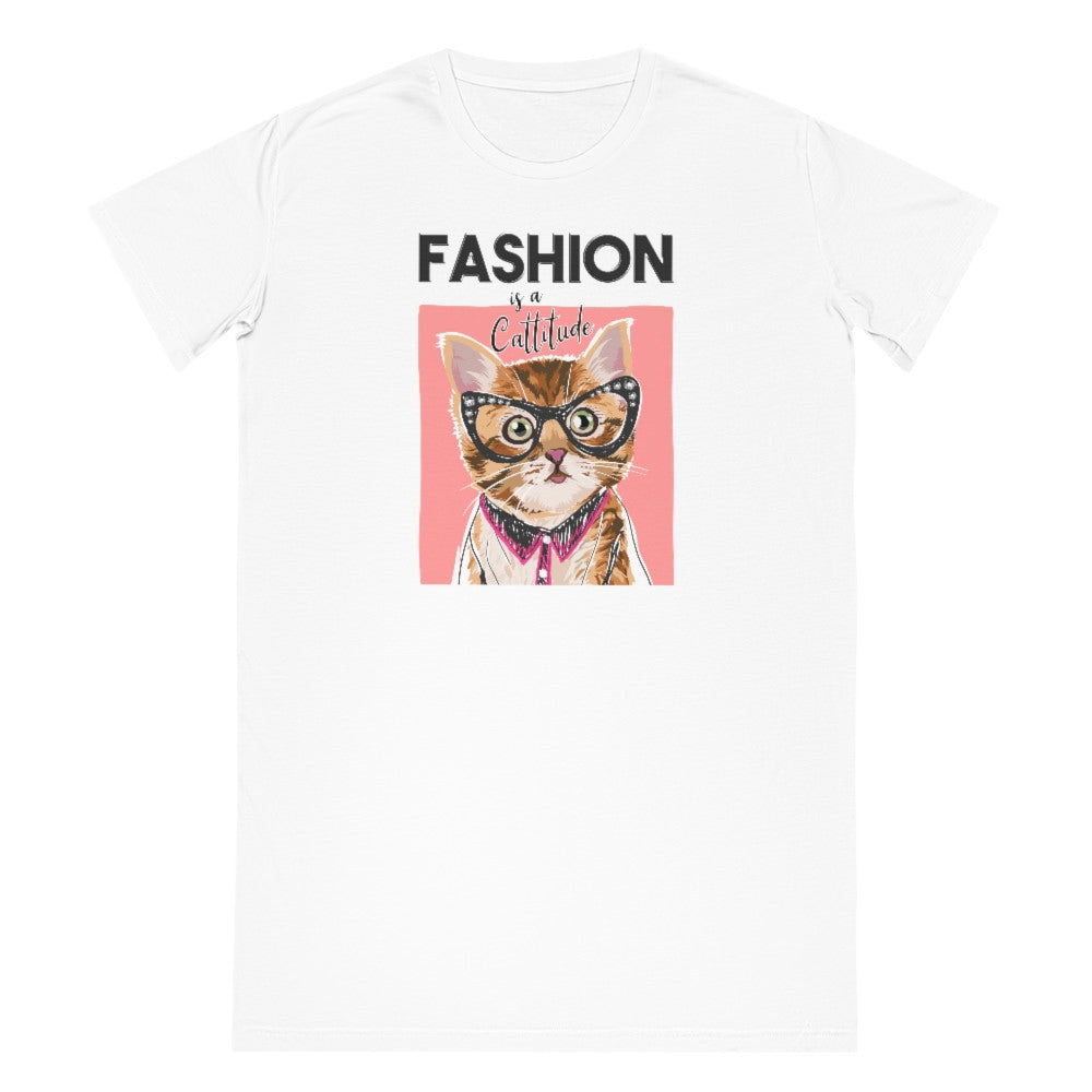 Cattitude | T-Shirt Kleid aus Bio-Baumwolle - MegaCat