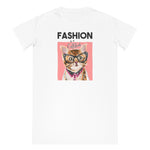 Load image into Gallery viewer, Cattitude | T-Shirt Kleid aus Bio-Baumwolle - MegaCat
