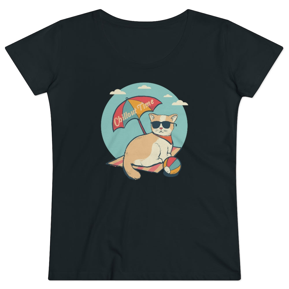 ChilloutCat | Damen | Bio T-Shirt - MegaCat