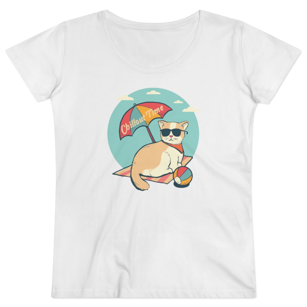 ChilloutCat | Damen | Bio T-Shirt - MegaCat