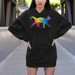 Load image into Gallery viewer, KaleidoCat | Hoodie Kleid - MegaCat
