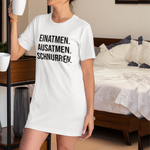 Load image into Gallery viewer, Schnurren | T-Shirt Kleid aus Bio-Baumwolle - MegaCat

