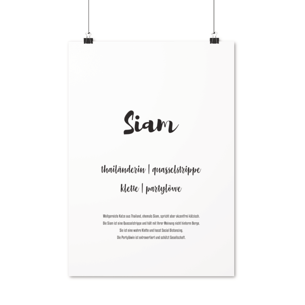 Siam | Premium Poster - MegaCat
